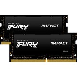 Kingston FURY Impact 16 Go DDR4-3200 (2x 8 Go) mémoire PC portable Noir, KF432S20IBK2/16, SO-DIMM, XMP 2.0