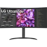 LG UltraWide 34WQ75C 34" Moniteur incurvé  Noir, 2x HDMI, 1x DisplayPort, 1x USB-A 2.0, 4x USB-A 3.2 (5 Gbit/s), 1x USB-C, 1x RJ-45