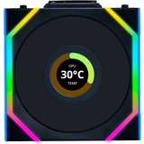 Lian Li UNI FAN SL120 LCD Wireless, Ventilateur de boîtier Noir, Connecteur de ventilateur PWM à 4 broches
