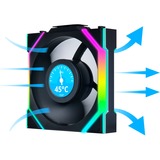 Lian Li UNI FAN SL120 LCD Wireless, Ventilateur de boîtier Noir, Connecteur de ventilateur PWM à 4 broches