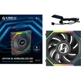 Lian Li UNI FAN SL120 LCD Wireless, Ventilateur de boîtier Noir, Connecteur de ventilateur PWM à 4 broches
