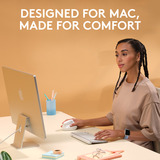 Logitech Lift pour Mac souris ergonomique vertical - Droitier Blanc, 400 - 4000 dpi, Bluetooth Low Energy