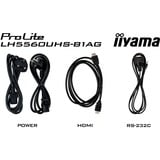 iiyama LH5560UHS-B1AG, Affichage public Noir (Mat)