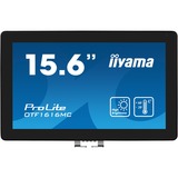 iiyama ProLite OTF1616MC-B1 15.6" Moniteur tactile Noir, 1x DisplayPort, 1x HDMI, 1x VGA, 1x RJ-45