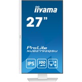 iiyama ProLite XUB2792QSU-W6 27" Moniteur  Blanc, HDMI, DisplayPort, USB, Audio