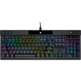 Corsair K70 PRO RGB clavier gaming mécanique Noir, Layout BE (AZERTY), Red Cherry MX RGB, 100%, Double-shot PBT