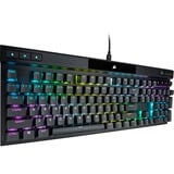 Corsair K70 PRO RGB clavier gaming mécanique Noir, Layout BE (AZERTY), Red Cherry MX RGB, 100%, Double-shot PBT