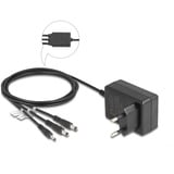 DeLOCK Externe 5 V, Bloc d'alimentation Noir, 3 connecteurs CC, 1,8 mètre