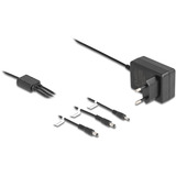 DeLOCK Externe 5 V, Bloc d'alimentation Noir, 3 connecteurs CC, 1,8 mètre