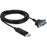 DeLOCK USB 2.0 > Seriell RS-232, Adaptateur Noir, 1,8 métres