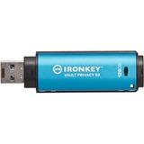 Kingston IronKey Vault Privacy 50 128 Go, Clé USB Bleu clair/Noir, USB 3.2 Gen 1