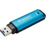 Kingston IronKey Vault Privacy 50 128 Go, Clé USB Bleu clair/Noir, USB 3.2 Gen 1