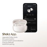 Shokz OpenDots 2 casque technologie conduction osseuse Noir, Bluetooth® 6.1
