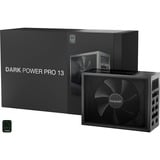 be quiet! Dark Power Pro 13 alimentation  modulaire 1300 watt Noir, 2x 12VHPWR, 6x PCIe, 80 Plus Titanium, 1300 W, 115 - 240 V, 1400 W, 50 - 60 Hz, 15 - 9 A, 150 W