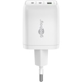 goobay 65W GaN USB-C PD Multiport Quick Charger Nano, Chargeur Blanc