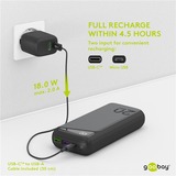 goobay Quick Charge Powerbank 20 000 mAh - 74 Wh Noir, USB-C PD, QC 3.0