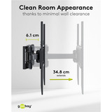 goobay TV Wall Mount Basic FULLMOTION (L), Support de moniteur Noir