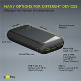 goobay  Quick Charge Powerbank 20.000 mAh Noir