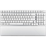 ASUS ROG STRIX SCOPE II 96 RX Wireless, clavier gaming Blanc, Layout États-Unis, ROG RX Red, Bluetooth / 2.4GHz / USB 2.0