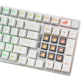 ASUS ROG STRIX SCOPE II 96 RX Wireless, clavier gaming Blanc, Layout États-Unis, ROG RX Red, Bluetooth / 2.4GHz / USB 2.0