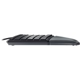 CHERRY KC 4500 ERGO clavier Noir, Layout BE (AZERTY), 100%