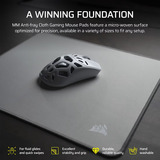 Corsair MM Anti-fray Cloth Medium, Tapis de souris gaming Gris, Format M, 320 x 300 mm, tissu