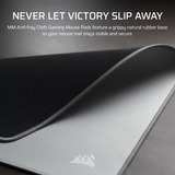 Corsair MM Anti-fray Cloth Medium, Tapis de souris gaming Gris, Format M, 320 x 300 mm, tissu