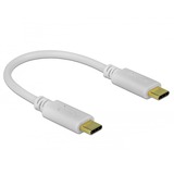DeLOCK Cable de charge USB-C, Câble Blanc, 0,15 metre