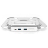 Digitus Support variable pour ordinateur portable Blanc/Argent