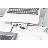 Digitus Support variable pour ordinateur portable Blanc/Argent