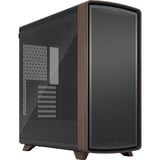 Fractal Design Summit Black TG Light Tint boîtier midi tower Noir/bois | 2x USB-A | 1x USB-C | Window