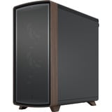 Fractal Design Summit Black TG Light Tint boîtier midi tower Noir/bois | 2x USB-A | 1x USB-C | Window