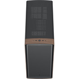 Fractal Design Summit Black TG Light Tint boîtier midi tower Noir/bois | 2x USB-A | 1x USB-C | Window