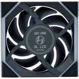 Lian Li UNI FAN SL120 LCD Wireless Reverse Blade ventilateurs de boîtier RGB  Noir, 3 pièces, 120 x 124.5 x 28 mm, PWM