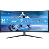 Philips Evnia 34M2C6500/00 34" Moniteur UltraWide gaming incurvé Gris foncé, 1x DisplayPort, 2x HDMI, 2x USB-A, 175 Hz