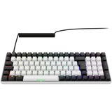 Sharkoon SKILLER SGK50 S2 RGB clavier gaming mécanique Blanc, Layout BE (AZERTY), Gateron Brown, 96%, Hot-swappable