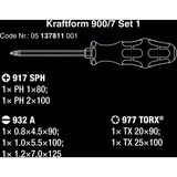 Wera Kraftform 900/7 Set 1 jeu de tournevis Noir/Jaune, 7 pièces