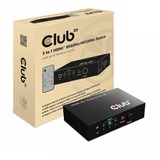 Club 3D 3 - 1 Commutateur HDMI 8K 60Hz / 4K 120Hz, Switch HDMI Noir