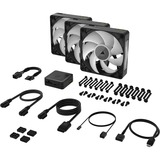 Corsair RX120 MAX RGB, Ventilateur de boîtier Noir, 3 pièces, connecteur de ventilateur PWM à 4 broches