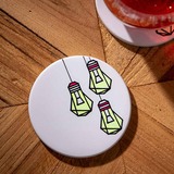 Cricut De sous - verre en céramique, Dessou de verre Blanc, 4 pièces