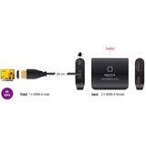 DeLOCK Switch HDMI 2 x entrée HDMI vers 1 x sortie HDMI 8K 60 Hz Noir