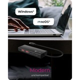 ICY BOX Hub à 4 ports avec USB-C 3.2 Gen 2, Hub USB Noir, IB-HUB1436-CPD, 2x USB-a, 2x USB-C