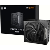 be quiet! Power Zone 2 alimentation  modulaire 750 watt Noir, 1x 12V-2x6, 3x PCIe, 80 Plus Platinum, 750 W, 100 - 240 V, 820 W, 50/60 Hz, 10 A, 5 A