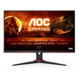 AOC Q27G2E/BK 27" Moniteur gaming  Noir/Rouge, 2x HDMI, 1x DisplayPort, 155 Hz