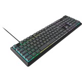Corsair K55 CORE RGB clavier gaming Gris, Layout BE (AZERTY), Rubberdome, 100%, BE Layout, Rubber dome, LED RGB