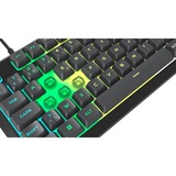 Corsair K55 CORE RGB clavier gaming Gris, Layout BE (AZERTY), Rubberdome, 100%, BE Layout, Rubber dome, LED RGB
