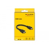 DeLOCK High Speed HDMI avec Ethernet - HDMI A male > HDMI A male, Câble Noir, 0,25 mètres, 4K