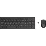 HP 330 set de bureau sans fil Noir, Layout BE (AZERTY), 100%