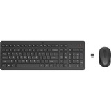 HP Clavier et souris sans fil 330, set de bureau Noir, Layout BE