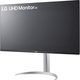 LG UltraFine 32UP55NP-W 31.5" 4K UHD Moniteur  Argent/Noir, 2x HDMI, DisplayPort, 2x USB-A, USB-C